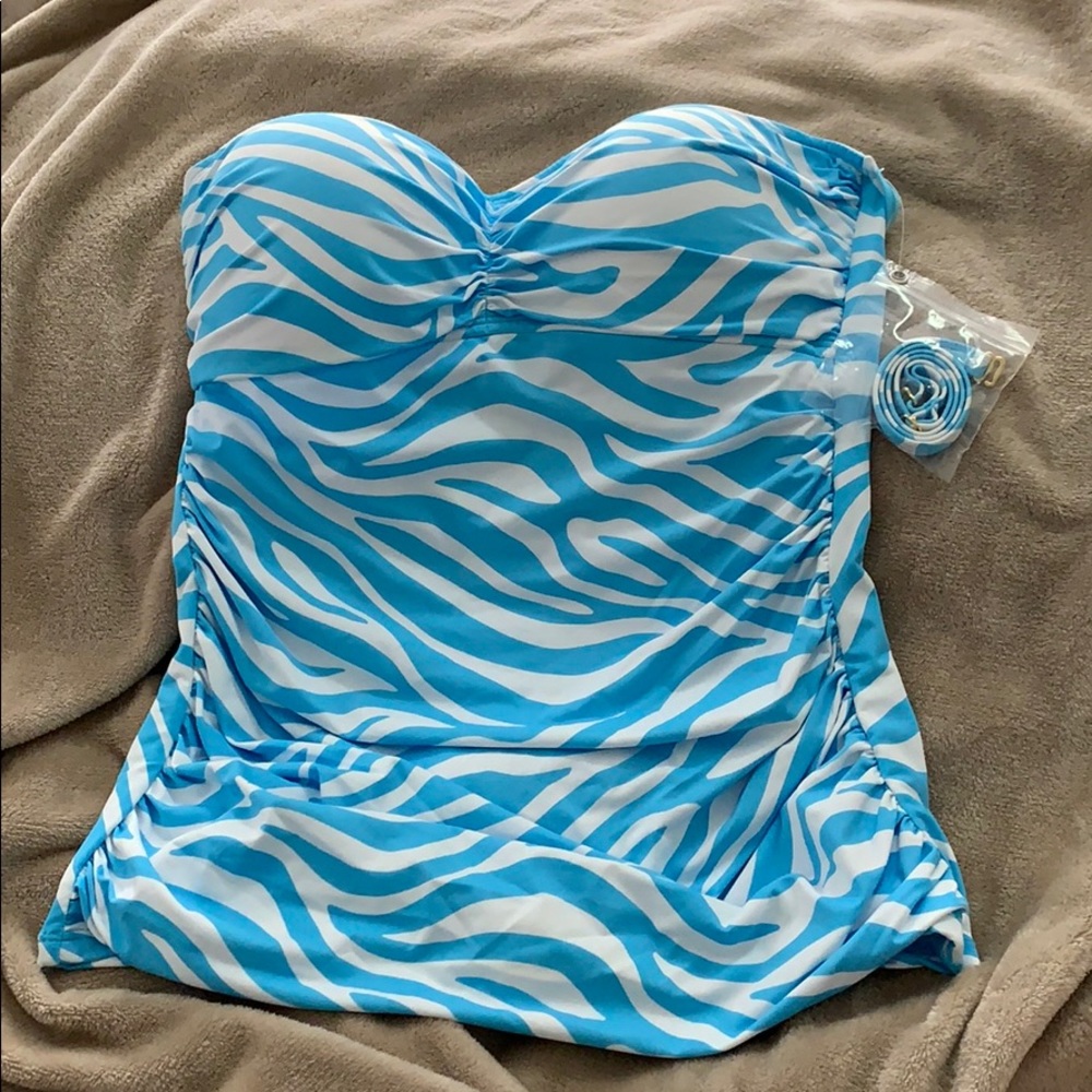 Zebra print tankini top